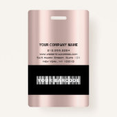 バーコードフォト名IDカード垂直バラ金ゴールドVIP バッジ (裏面)