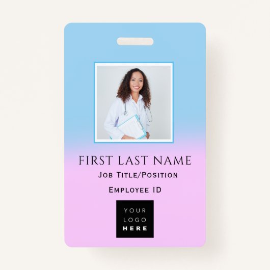 バーコードフォト名IDヘルスドク気にターナース バッジ (正面)