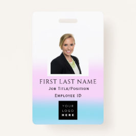 バーコードフォト名IDCardナースヘルスドクターピンク バッジ