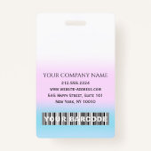 バーコードフォト名IDCardナースヘルスドクターピンク バッジ (裏面)