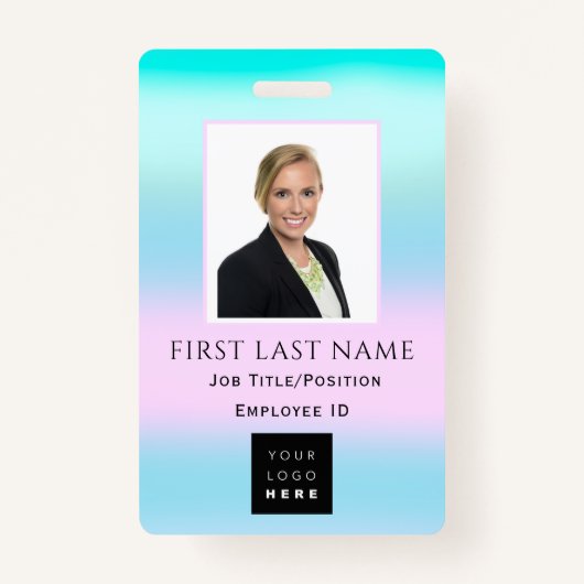 バーコードフォト名IDCardナースヘルスドク気にター バッジ (正面)