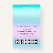 バーコードフォト名IDCardナースヘルスドク気にター バッジ (裏面)