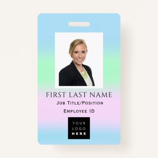 バーコードフォト名IDCardナースHealth CareDoctor バッジ (正面)