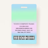 バーコードフォト名IDCardナースHealth CareDoctor バッジ (裏面)