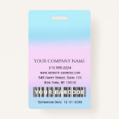 バーコードフォト外科用ナースドクターヘルスピンク バッジ (裏面)