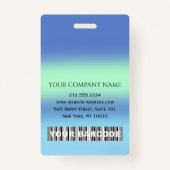 バーコードフォトIDCardヘルスセラピストナース医師 バッジ (裏面)