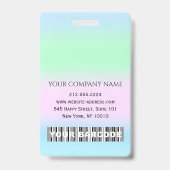 バーコードフォトIDCard健康ナース医師 バッジ (裏面)