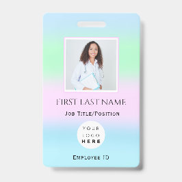 バーコードフォトIDCard健康ナース医師 バッジ