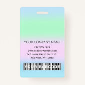 バーコードフォトIDCard健康ナース医師 バッジ (裏面)