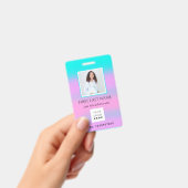 バーコードフォトIDNumberセラピーナースドクターヘルス バッジ (Handheld)