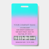 バーコードフォトIDNumberセラピーナースドクターヘルス バッジ (Back)