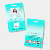 バーコードフォトIDNumberヘルスセラピーナースドクター バッジ (Front & Back)