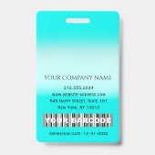 バーコードフォトIDNumberヘルスセラピーナースドクター バッジ (Back)