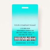 バーコードフォトIDNumberヘルスセラピーナースドクター バッジ (裏面)