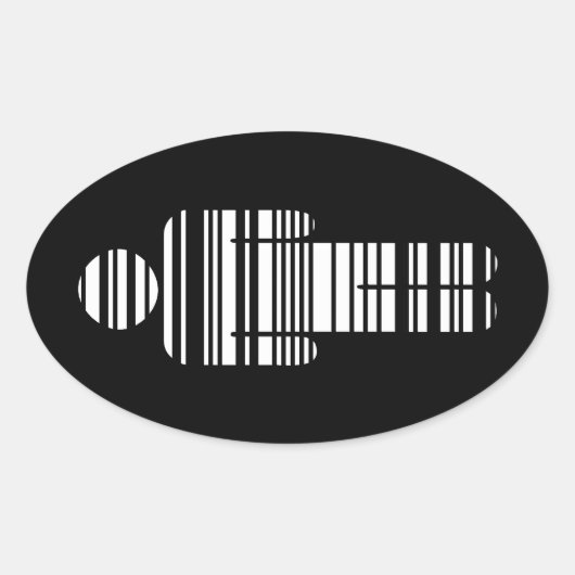 バーコードボーイ 楕円形シール (正面)