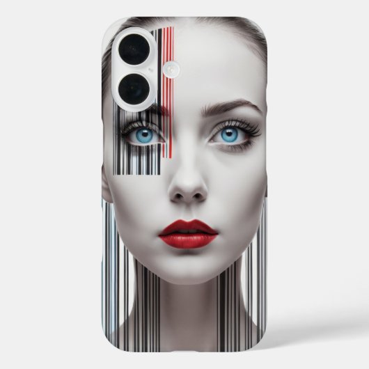 バーコードモダンガールカバー Case-Mate iPhoneケース (裏面)