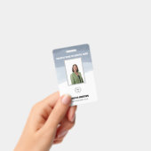 バーコード付きの病院または会社用写真ID バッジ (手持ち)