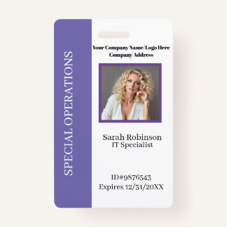 バーコード付き会社の写真IDバッジ バッジ