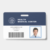 バーコード付き医療用IDカード クリニック 医師 バッジ (正面)