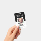 バーコード付き本人確認用写真IDバッジ バッジ (手持ち)