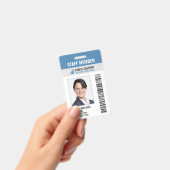 バーコード会社ロゴフォト従業員IDバッジ バッジ (手持ち)