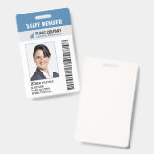 バーコード会社ロゴフォト従業員IDバッジ バッジ (正面＆裏面)