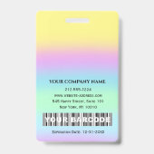 バーコード写真ナースドクター医療療法士 バッジ (裏面)