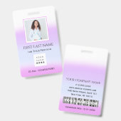 バーコード写真ナースドクター医療IDカード バッジ (正面＆裏面)