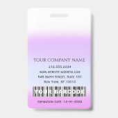 バーコード写真ナースドクター医療IDカード バッジ (裏面)