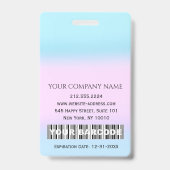 バーコード写真手術看護師ドクター健康ピンク バッジ (裏面)