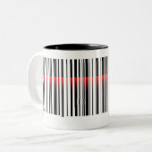 バーコード及び赤色レーザー走査 ツートーンマグカップ (正面左)