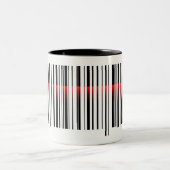 バーコード及び赤色レーザー走査 ツートーンマグカップ (中央)