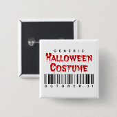 バーコード汎用ハロウィーンの衣装 缶バッジ (正面&裏面)