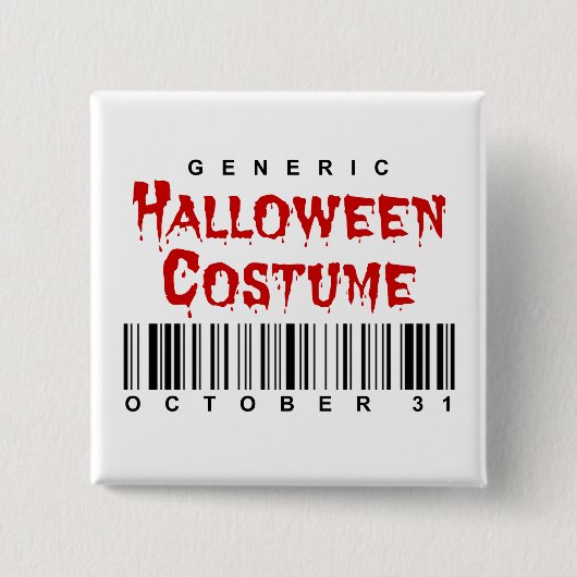 バーコード汎用ハロウィーンの衣装 缶バッジ (正面)