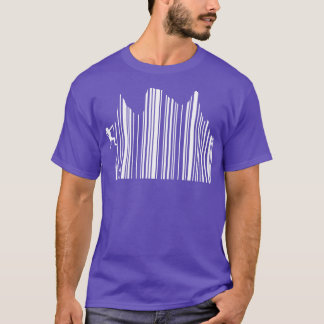 バーコード登山スーパーマーケットクライマーハイカー Tシャツ