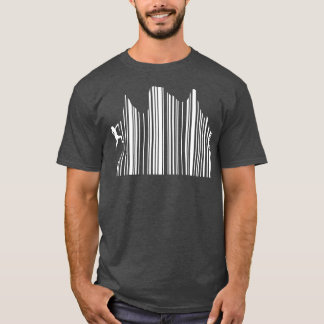 バーコード登山スーパーマーケットクライマーハイカー Tシャツ