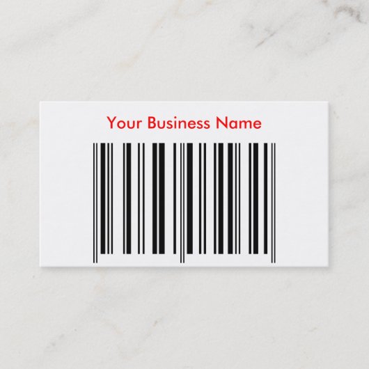 「バーコード」のプロフィールカード 名刺 (正面)