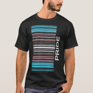 バーコード・トランスジェンダー・プライドLGBTQフラグ・トランスのサポ Tシャツ