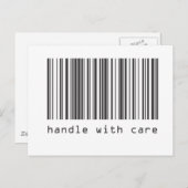 バーコード – ハンドル付き気に ポストカード (正面/裏面)