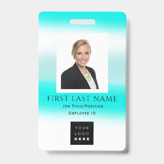 バーコード 写真 名前 ID カード 医療 手術 バッジ (正面)