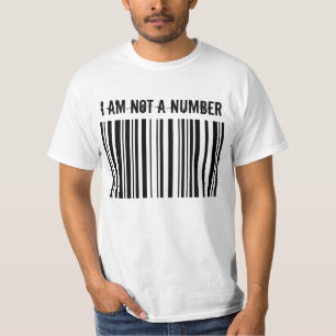 バーコード、私は番号ではない Tシャツ
