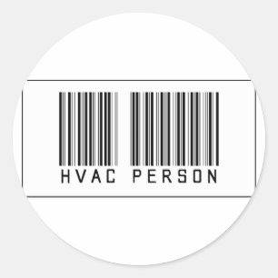 バーコードHVAC担当者 ラウンドシール
