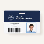 バーコードID医療診療所の医師 バッジ (正面)