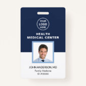 バーコードID医療診療所の医師 バッジ (正面)