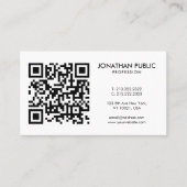 バーコードQRコードロゴはこちらプロフィモダンール 名刺 (正面)