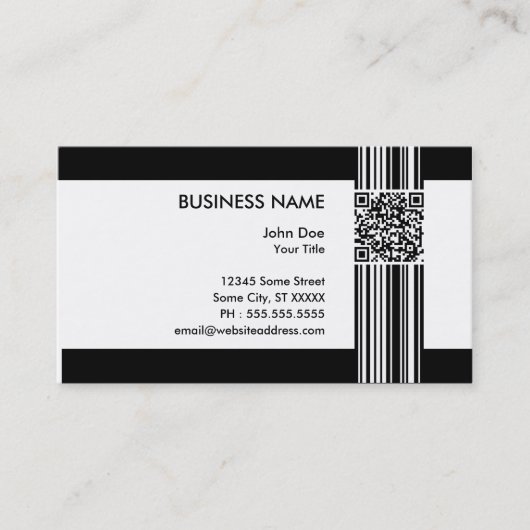 バーコードQRコード 名刺 (正面)