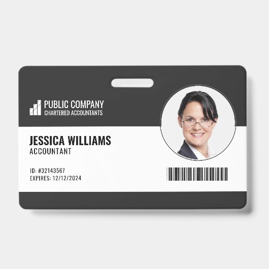 バーコーモダンドスタッフ従業員IDバッジ バッジ (正面)