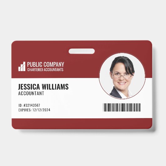 バーコーモダンドスタッフ従業員IDバッジ バッジ (正面)