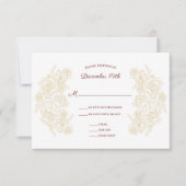 バーゴエレガントンディ&ゴールデンバラ返信カード 出欠カード (正面)