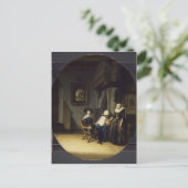 バーゴマスター・ハッセルラーと彼の妻Gerrit Dou著 ポストカード (スタンド正面)